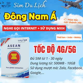 Sim SINGAPORE - MALAYSIA - INDONESIA 5 7 10 ngày tốc độ cao không chặn mạng xã hội, internet không giới hạn data 4G