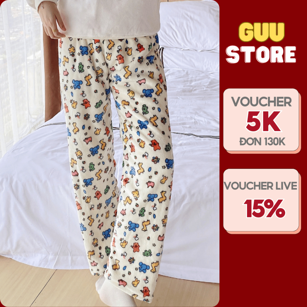 Quần Lông - Quần Ngủ Basic Guu QN01