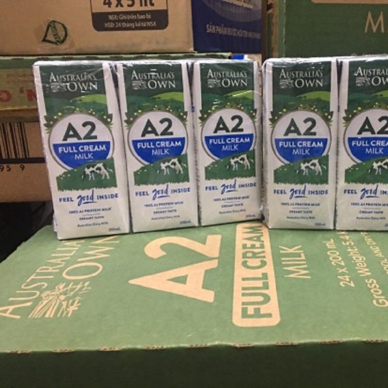 Sữa Tươi Nguyên Kem đạm A2 Australia's Own A2 (Hộp 200ml)