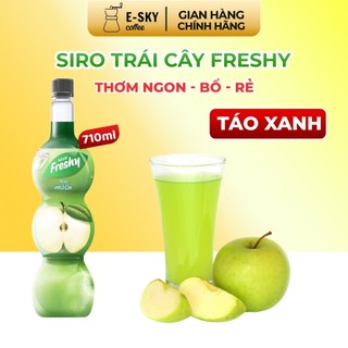 Siro Táo Xanh Freshy Green Apple Syrup Nguyên Liệu Pha Chế Trà Sữa Chai 710ml