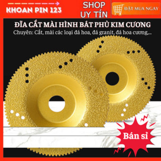  Đĩa cắt mài hình bát phủ kim cương chuyên dụng cắt đá hoa gạch men đá hoa cương đường kính 100mm 