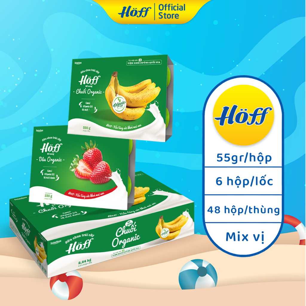 Sữa Chua Organic Hoff 55G Bổ Sung Vitamin D3 Axit amin Cho Bé Từ 6m+ Shop Mẹ Bí Đỏ