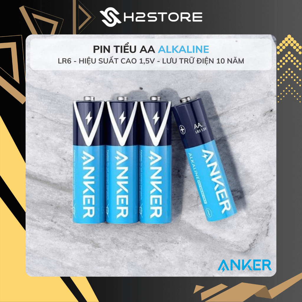 Pin Kiềm AA ANKER Alkaline (Bộ 2 Pin/4 Pin) - B1810