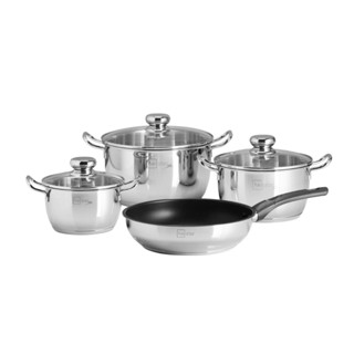 Bộ nồi inox 304 cao cấp Fivestar Plus nắp kính , 3 đáy dùng được mọi bếp