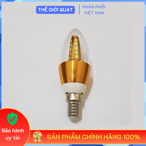 [HỎA TỐC] Bóng đèn led nến đuôi E14 5W ánh sáng vàng nắng & trắng