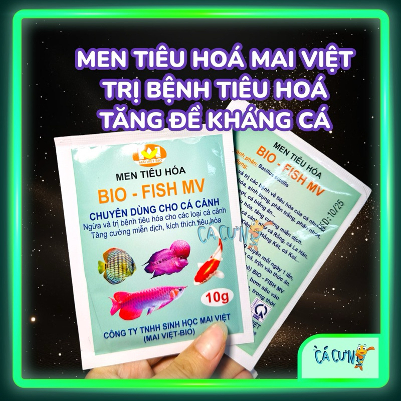MEN TIÊU HÓA MAI VIỆT 10g - Men tiêu hoá cho cá cảnh tăng đề kháng (Hàng Công Ty)