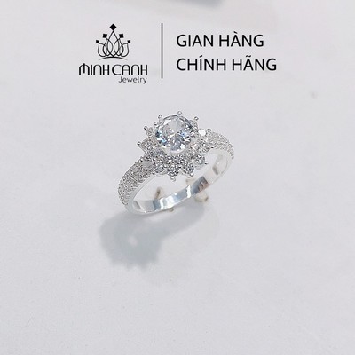 Nhẫn Bạc Nữ Đính Đá Kết Hoa Cao Cấp - Minh Canh Jewelry