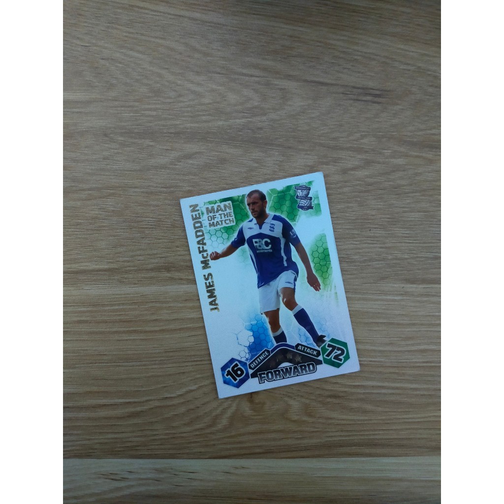 Thẻ Bóng Đá Topps Match Attax 09/10 Man of the Match - James McFadden - Birmingham City