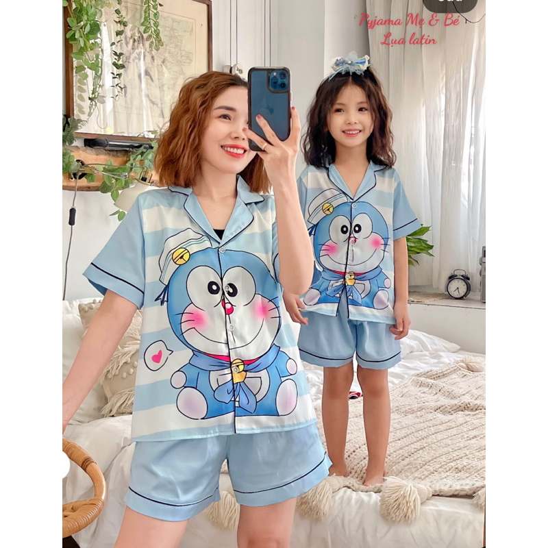 đồ pyjama cho mẹ &  bé lụa latin mềm mịn mát