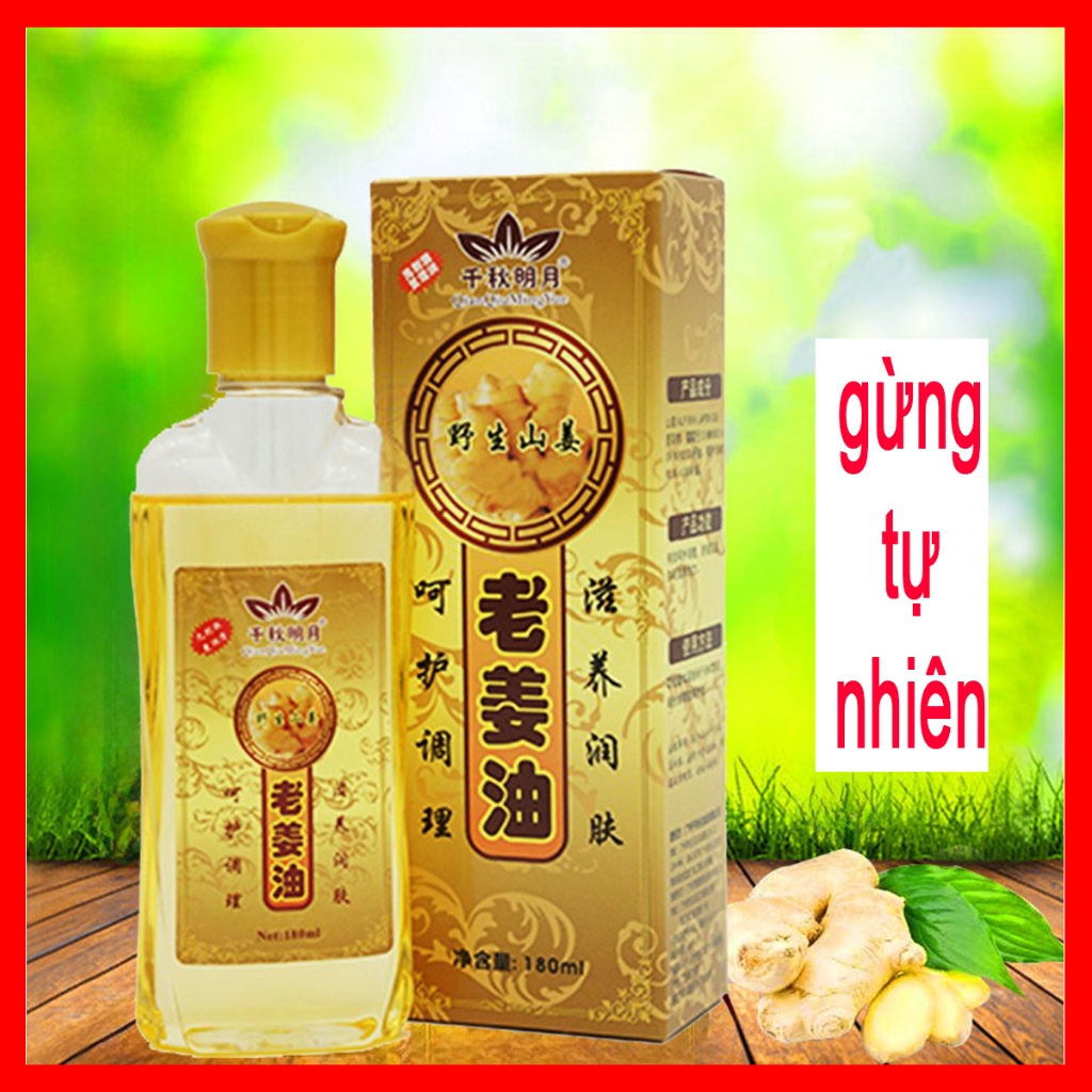 Tinh Dầu Gừng Nóng Massage Body, Dầu Nóng Chải Đả Thông Kinh Lạc, Giảm Béo Spa Dưỡng Sinh - Dung tích 180ml