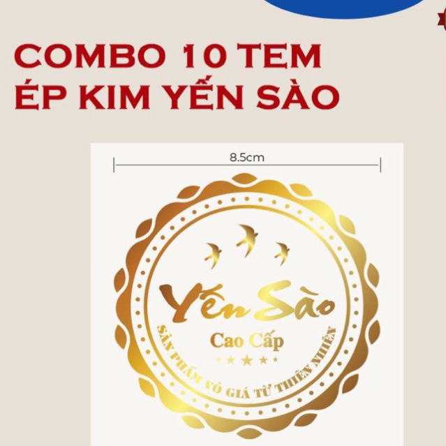 COMBO 10 TEM TRÒN ÉP KIM YSCC - Size 5.5cm/ 8.5cm