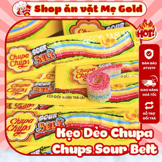 Combo gói kẹo dẻo cầu vồng Chupa Chups sour belt hương trái cây (gói 7g)