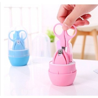Bộ Cắt Bấm Móng Tay Cho Bé Hình Trứng 4 Chi Tiết Tiện Lợi