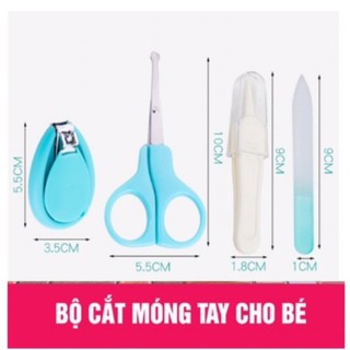 Bộ Cắt Bấm Móng Tay Cho Bé Hình Trứng 4 Chi Tiết Tiện Lợi