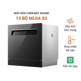 Máy rửa bát, rửa chén âm tường thông minh Mijia 13 bộ S2 – Động cơ 4500Pa, rửa sấy nhiệt độ cao