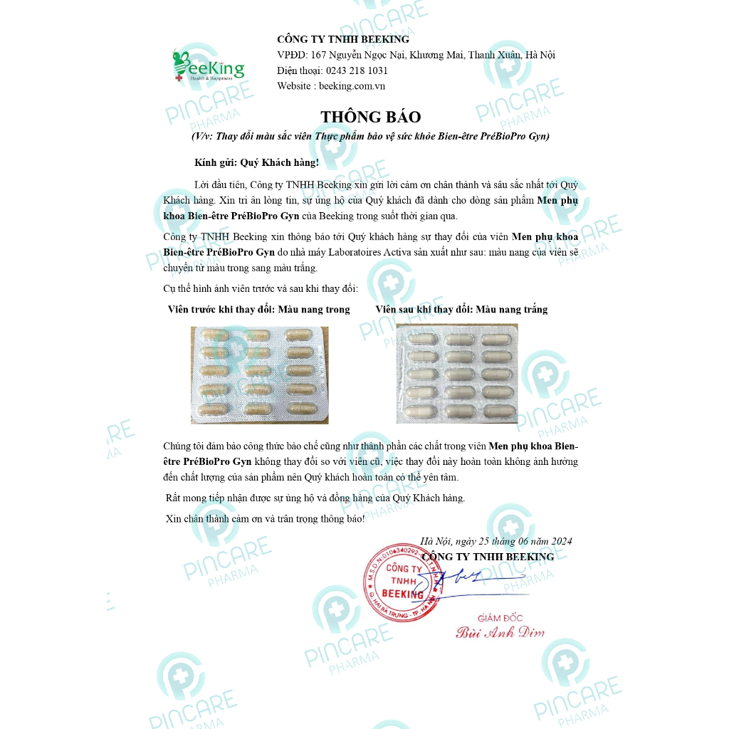 Men phụ khoa Activa Prebiopro Gyn bổ sung lợi khuẩn 30 viên - PINCARE Health & Beauty