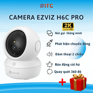 Camera ezviz C6N H6C 4M ( 2K) 1080P 2M-xoay 360 Độ Có màu đêm có nút gọi video call  ip wifi