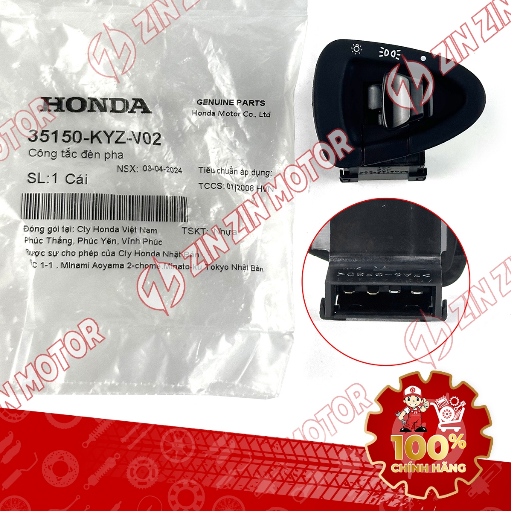 Nút Công Tắc Đèn Pha Future 125 Mập, Future Fi 125, Future BXC 125 2014 2015 2016 2017 35150-KYZ-V02