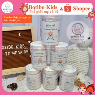 (Combo 3 hộp) Que Tưa Lưỡi Rơ Lưỡi Vệ Sinh Răng Miệng Cho Bé Botibokids, Gạc Rơ Lưỡi Bé Sơ Sinh (Hộp 30 chiếc)