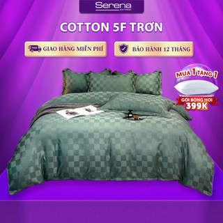 Bộ Chăn Ga Gối Đệm 5 Món Cotton 5F SERENA MATTRESS Cao Cấp Bộ Vỏ Chăn Drap Ra Gối Nệm Đệm Phủ Trải Giường