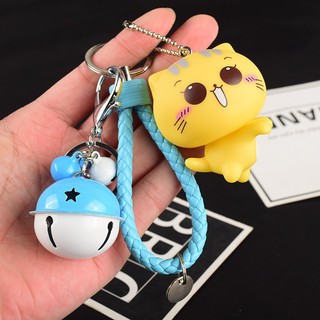 Móc Khóa Mèo Vàng Neko Dễ Thương Full Phụ Kiện - Móc Khóa Treo Xe, Balo Đẹp