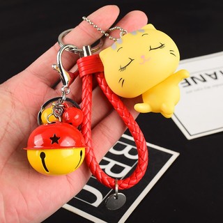 Móc Khóa Mèo Vàng Neko Dễ Thương Full Phụ Kiện - Móc Khóa Treo Xe, Balo Đẹp
