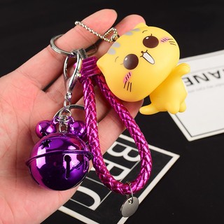 Móc Khóa Mèo Vàng Neko Dễ Thương Full Phụ Kiện - Móc Khóa Treo Xe, Balo Đẹp
