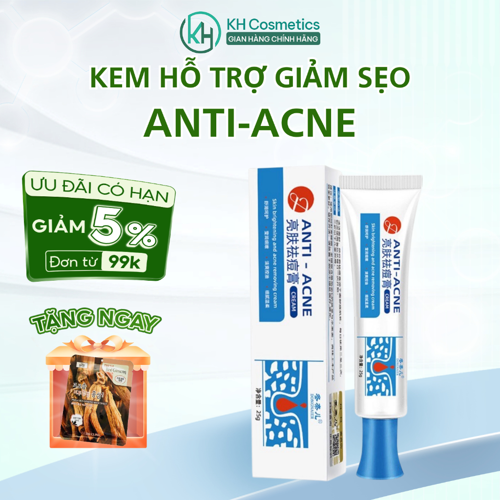 Kem sẹo rỗ ANTI-ACNE, kem chấm mụn Anti Acne 25ml