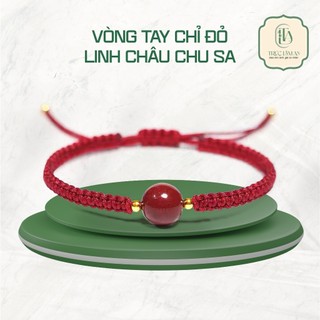  Vòng Tay Chỉ Đỏ Linh Châu Chu Sa Dây Kết - TRÚC LÂM AN - Vòng Tay May Mắn 