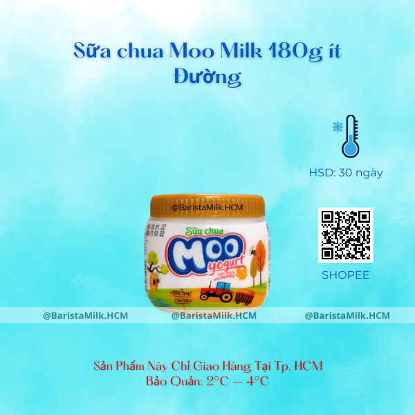 Sữa chua ăn ít đường Moo 180g