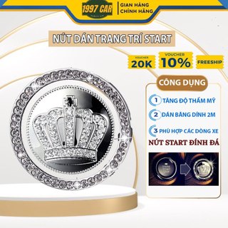 Nút Start Stop Ô Tô Đính Đá - Trang Trí Nút Khởi Động Xe