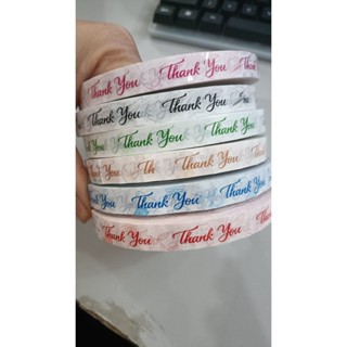 10 cuộn băng keo NÈN TRẮNG SỮA in chữ thank you dán ly trà sữa, cà phê 12mm