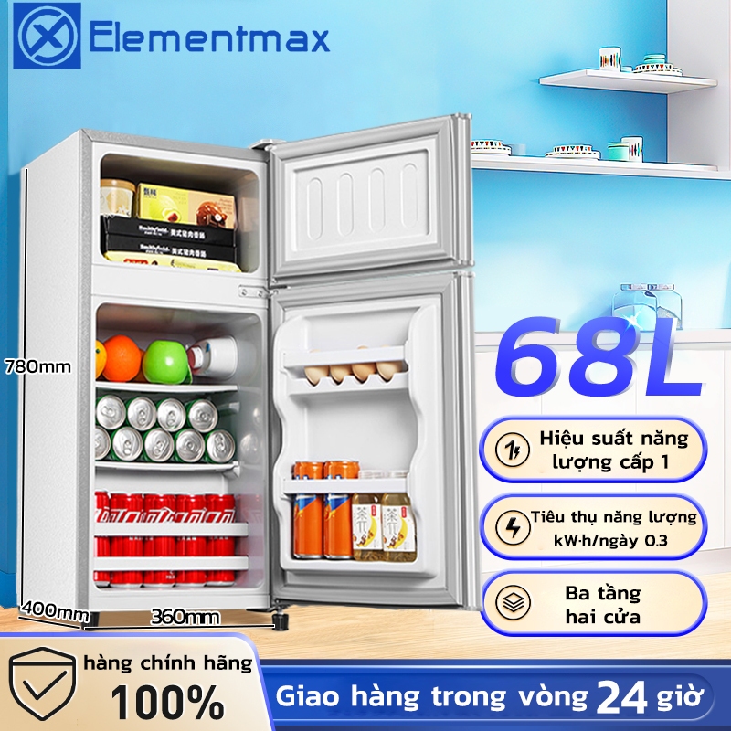 Tủ Lạnh Mini 68 Lít  2 Ngăn Có Ngăn Đá 3 Ngăn Hiệu Ripu Nhanh Chóng Làm Lạnh Dễ Dàng Di Chuyển Bảo Hành 1 Năm