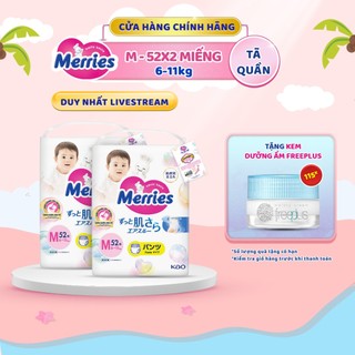  Combo 2 Tã/bỉm quần Merries Đủ Size M52/L44/XL38/XXL26