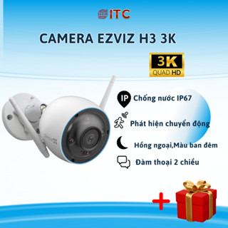 Camera IP WIFI EZVIZ H3 3K 5.0MP Siêu Nét, Phân Biệt Người/Xe , Đàm Thoại 2 Chiều, Chuẩn H.265, Thông Minh Ngoài Trời