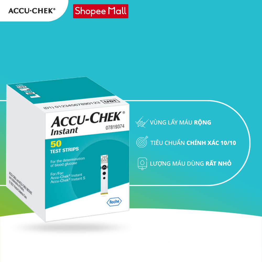 Hộp 50 Que Thử Đường Huyết ACCU-CHEK® Instant