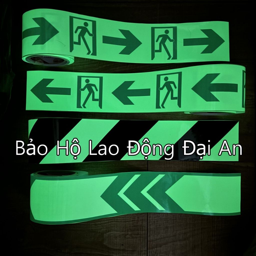 Cuộn băng keo dạ quang chỉ dẫn lối thoát hiểm (exit)