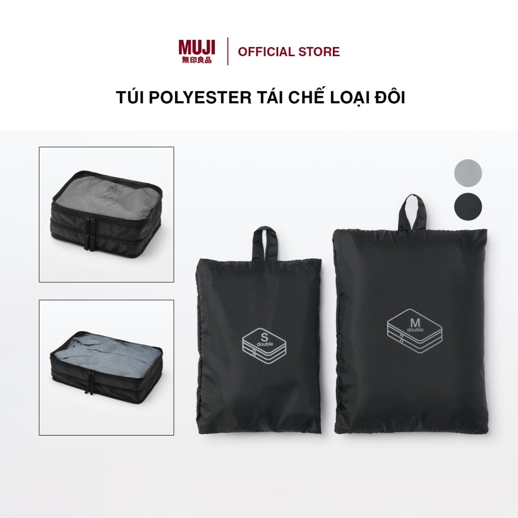 Túi Polyester Tái Chế Loại Đôi - S/M MUJI