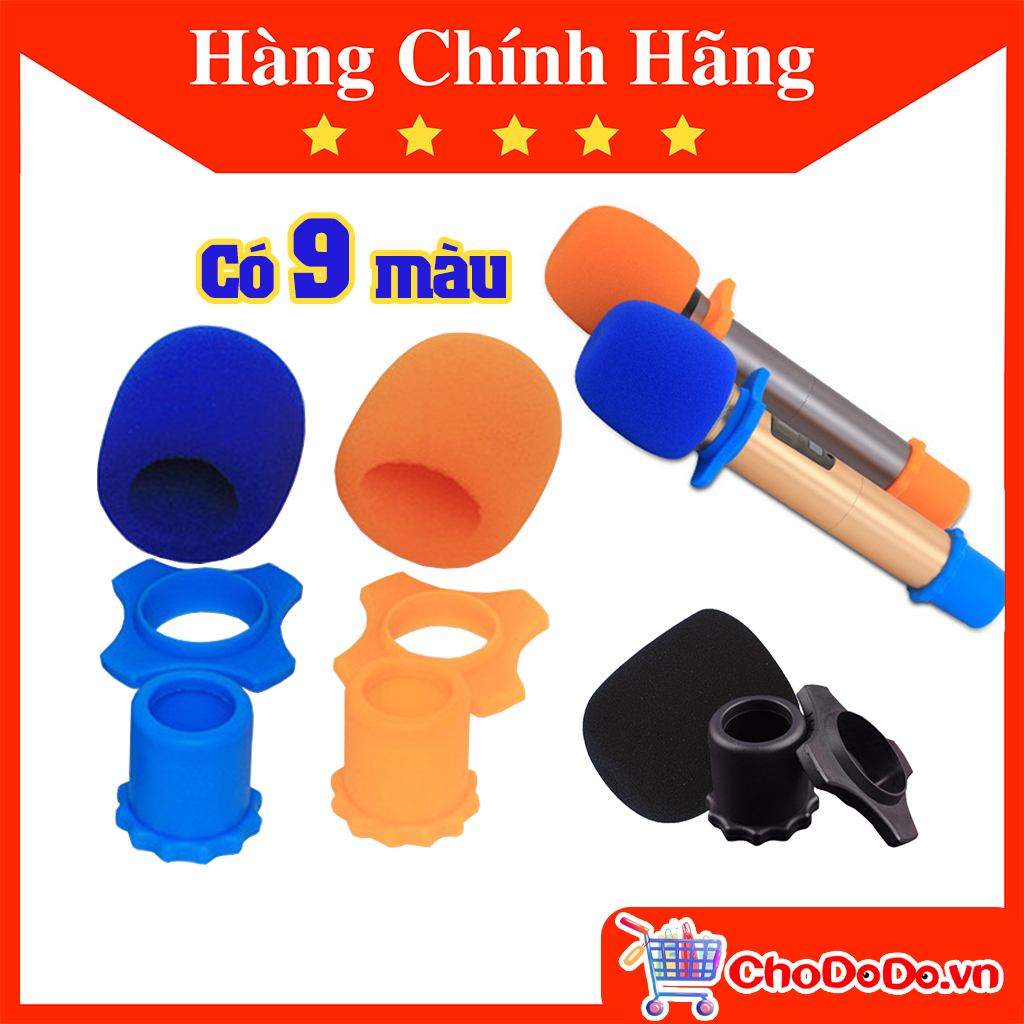 Combo Bộ vòng bảo vệ Micro và Đầu bọc mic chống bụi bẩn, chống va đập, chống lăn micro