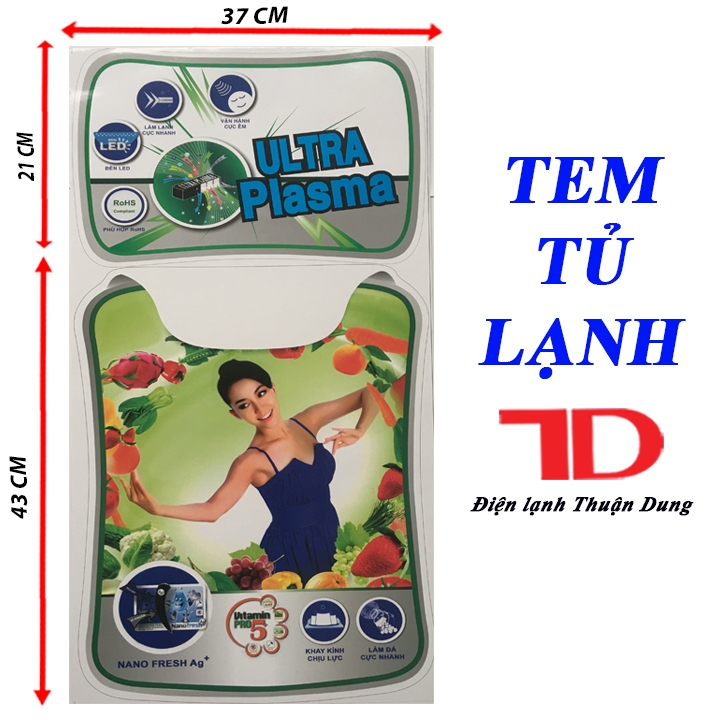 Miếng dán tủ lạnh, tem dán trang trí tủ lạnh mẫu 2