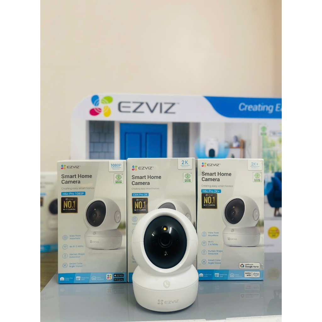 Camera WIFI trong nhà xoay 360 Ezviz C6N PRO, H6C PRO 2K 3K 4K màu đêm thông minh, đàm thoại 2 chiều, theo dõi tự động | BigBuy360 - bigbuy360.vn