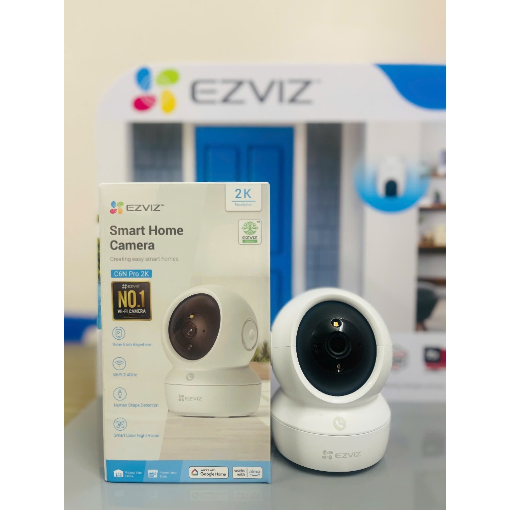 Camera WIFI trong nhà xoay 360 Ezviz C6N PRO, H6C PRO 2K 3K 4K màu đêm thông minh, đàm thoại 2 chiều, theo dõi tự động | BigBuy360 - bigbuy360.vn