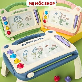 Bảng Tự Xóa Thông Minh Cao Cấp Có Chân Bàn Memocshop Bảng Tập Vẽ Từ Tính Nhiều Màu Cho Bé