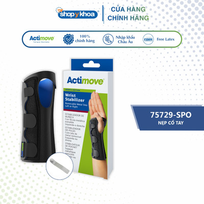 Nẹp Cổ Tay 75729-SPO Actimove Wrist Stabilizer, Màu Đen - NK Chính Hãng Châu Âu (1 cái)