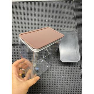 Hộp đựng cà phê,lọ đựng thực phẩm đồ khô nắp đen,nâu tiện lợi hộp 1.5l-0.7lit.
