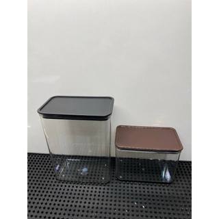 Hộp đựng cà phê,lọ đựng thực phẩm đồ khô nắp đen,nâu tiện lợi hộp 1.5l-0.7lit.