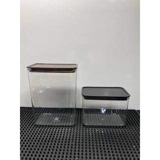 Hộp đựng cà phê,lọ đựng thực phẩm đồ khô nắp đen,nâu tiện lợi hộp 1.5l-0.7lit.