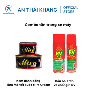 Combo Tân trang xe máy Mira Cream + Dầu xịt RV