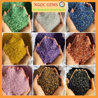 Đá Vụn Tự Nhiên Loại Nhỏ Mịn Nhiều Màu Sắc Túi 100gr , Đá Phong Thuỷ Trang Trí Loại Vụn Cát