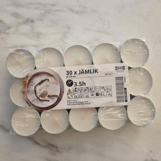 Vỉ 30 viên nến tealight thơm mùi vani